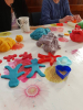 Multi coloured play dough